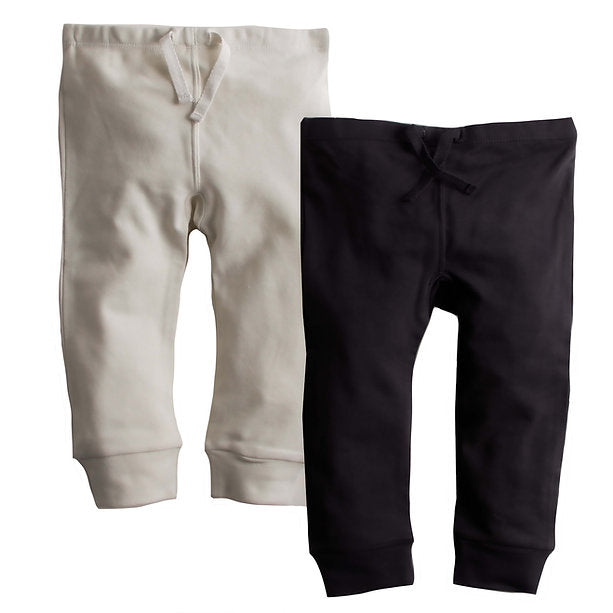 Motherschoice Toddler Boys 2 Pack Pants Black/Cream IT11020