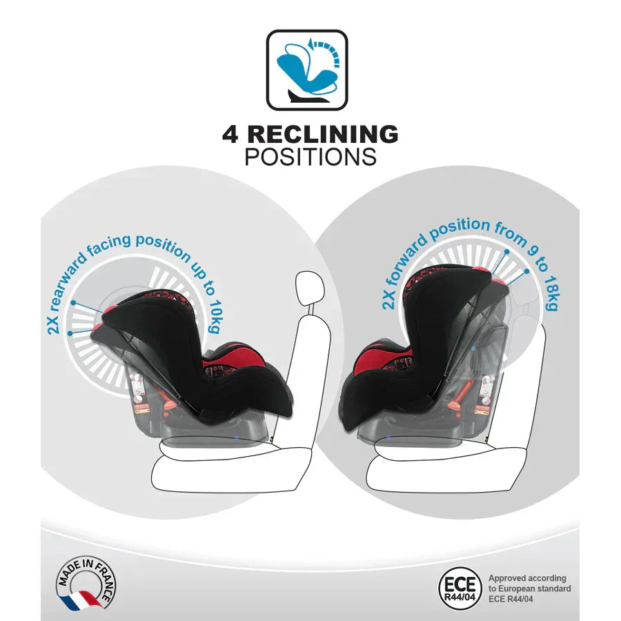 Nania Cosmo Spiderman Baby & Toddler Car Seat (Group 0/1) Age- Newborn to 4 Years (0-18Kg)
