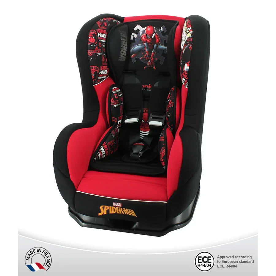 Nania Cosmo Spiderman Baby & Toddler Car Seat (Group 0/1) Age- Newborn to 4 Years (0-18Kg)