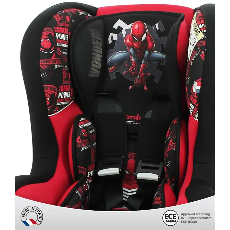 Nania Cosmo Spiderman Baby & Toddler Car Seat (Group 0/1) Age- Newborn to 4 Years (0-18Kg)