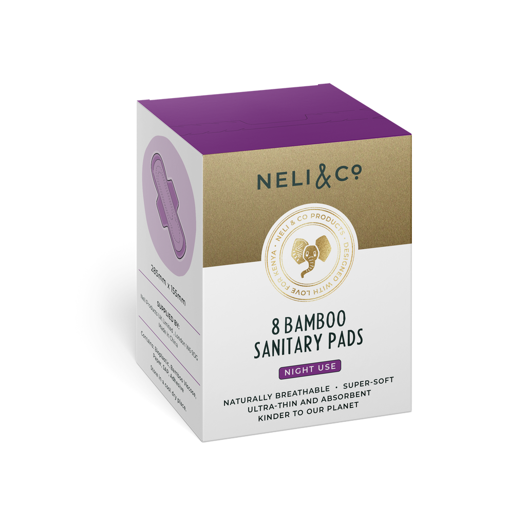 Neli & Co Bamboo Sanitary Pads Pack of 8 Night Use
