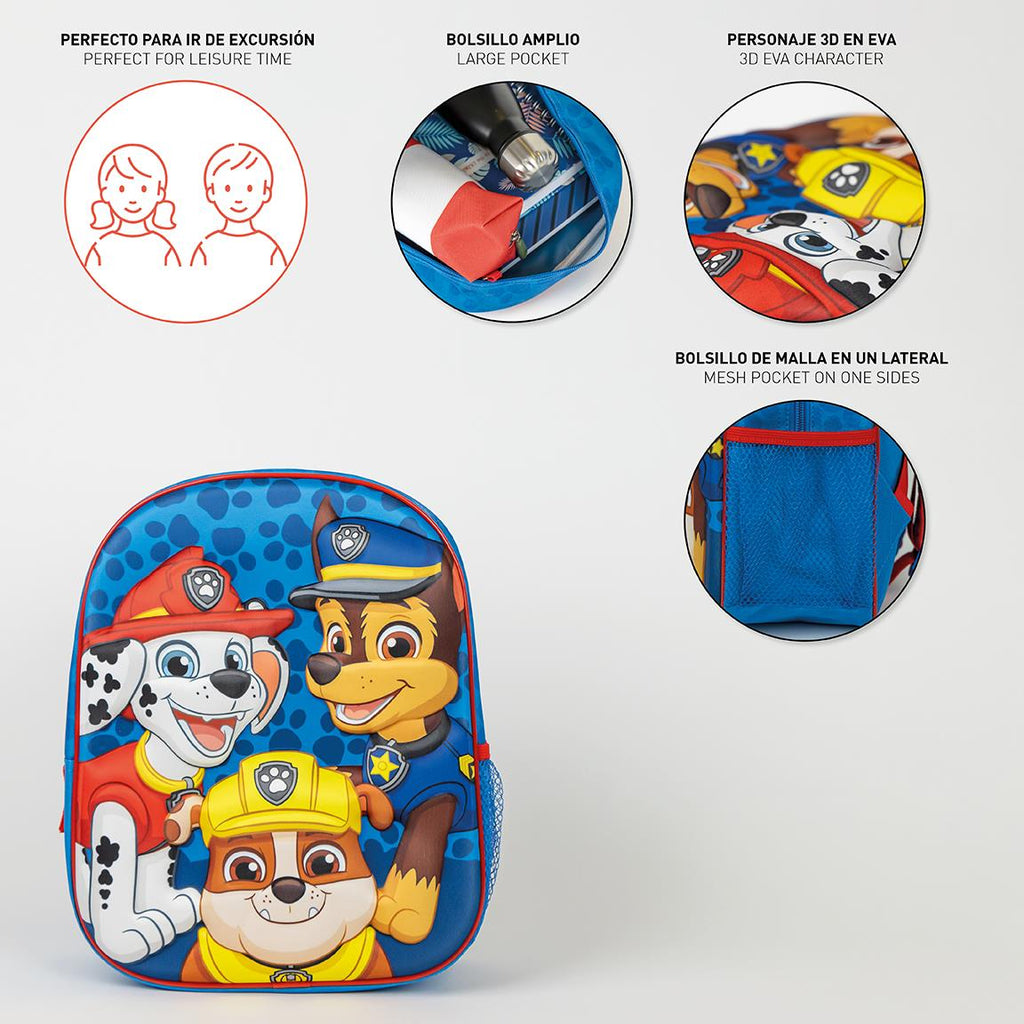 Paw Patrol 3D Printed Design Cute 3D Backpack 30 cm 50756 Age- 3 Years & Above
