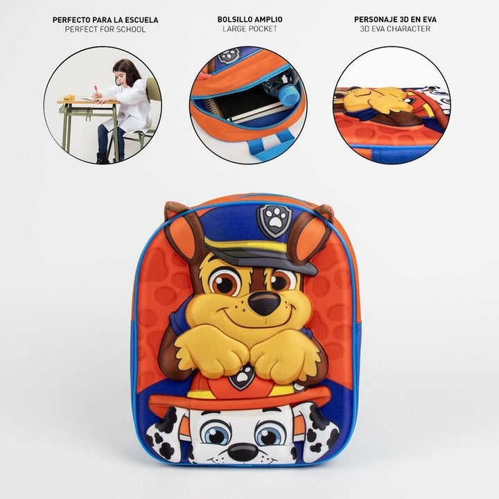 Paw Patrol Cute 3D Printed Design Cute Backpack 5105 Age- 3 Years & Above