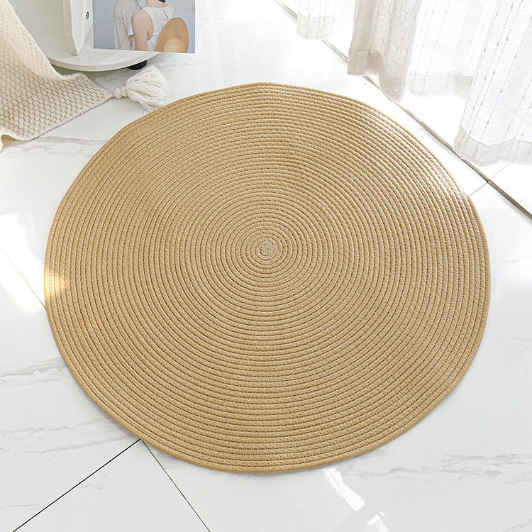Peekaboo Hand Woven Natural Jute Carpet/ Baby Play Mat (200 cm Diameter) Brown