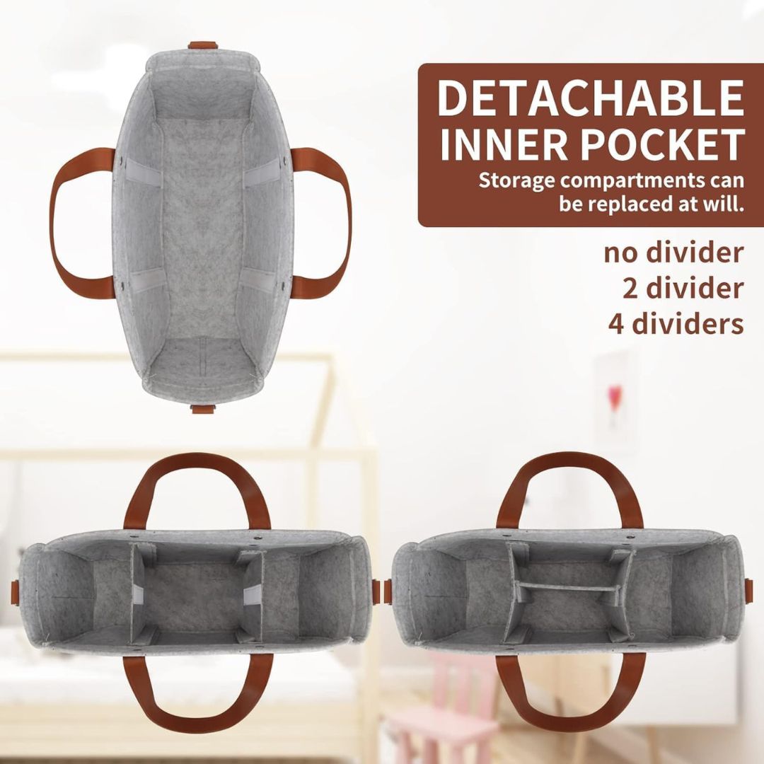 Peekaboo Multiutility Diaper Caddy Organizer Grey