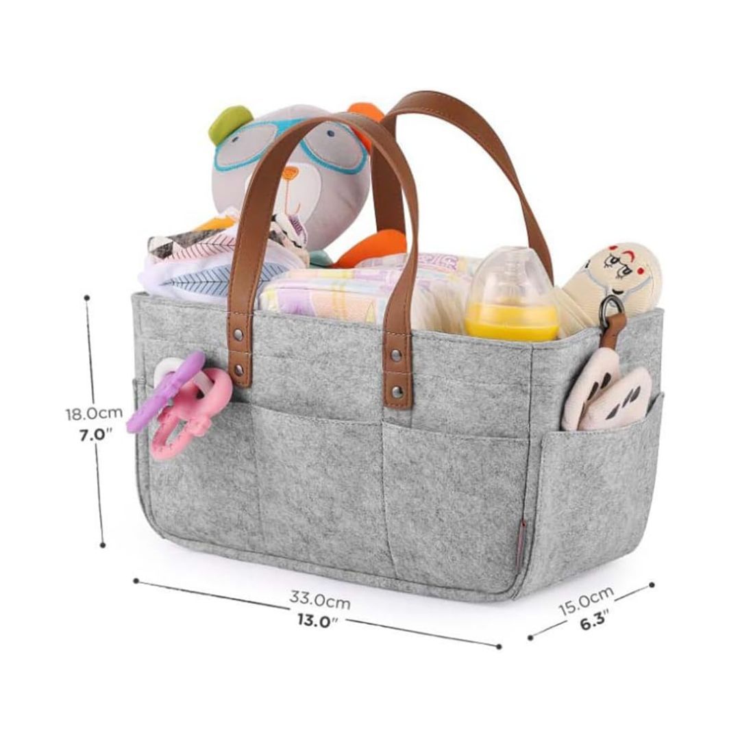Peekaboo Multiutility Diaper Caddy Organizer Grey