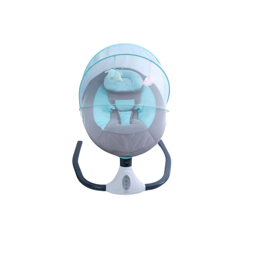Peekaboo Musical Electric Baby Swing/Rocker with Mosquito Net Blue Age- Newborn & Above