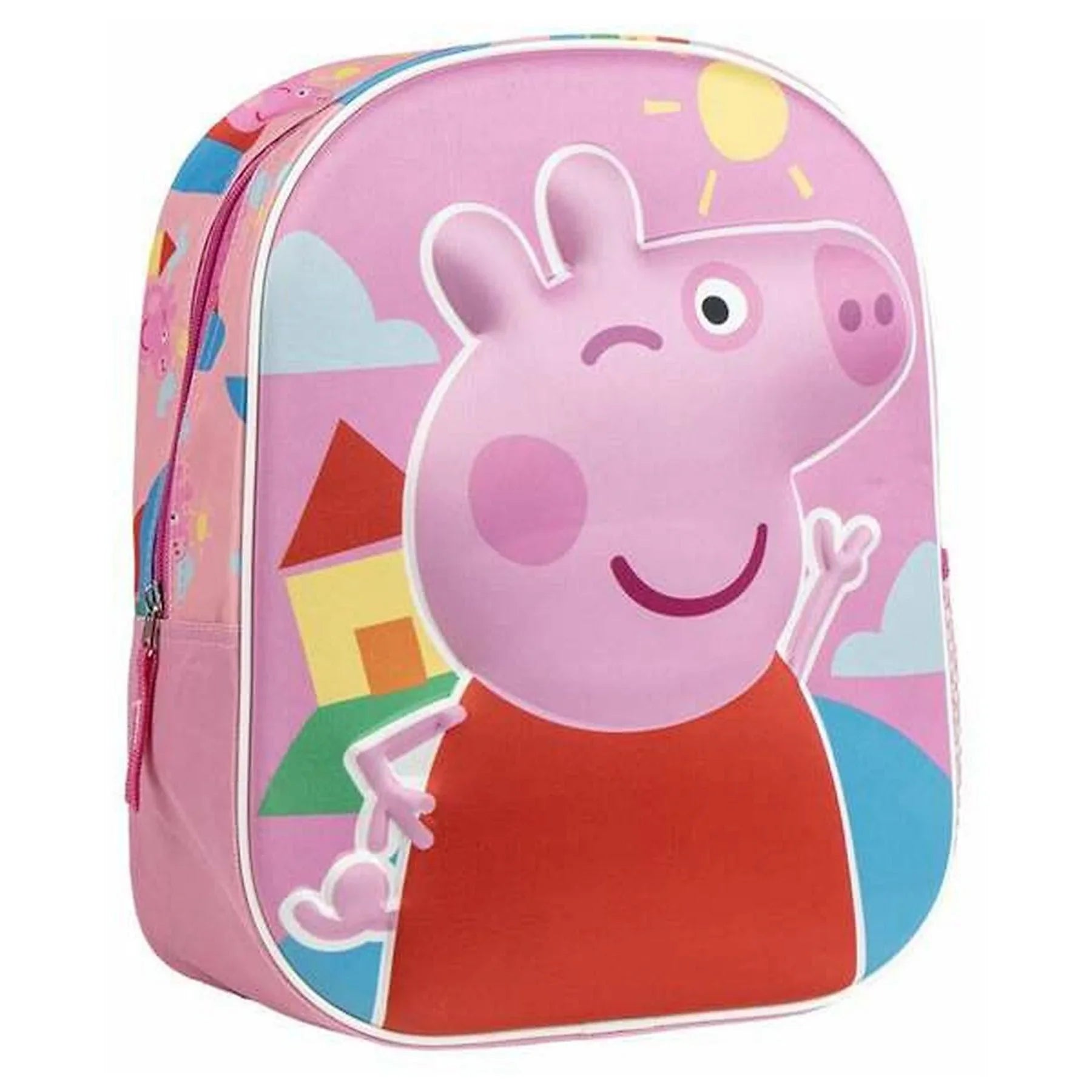Peppa Pig 3D Printed Design Cute 3D Backpack 30 cm Pink 9992 Age- 3 Years & Above