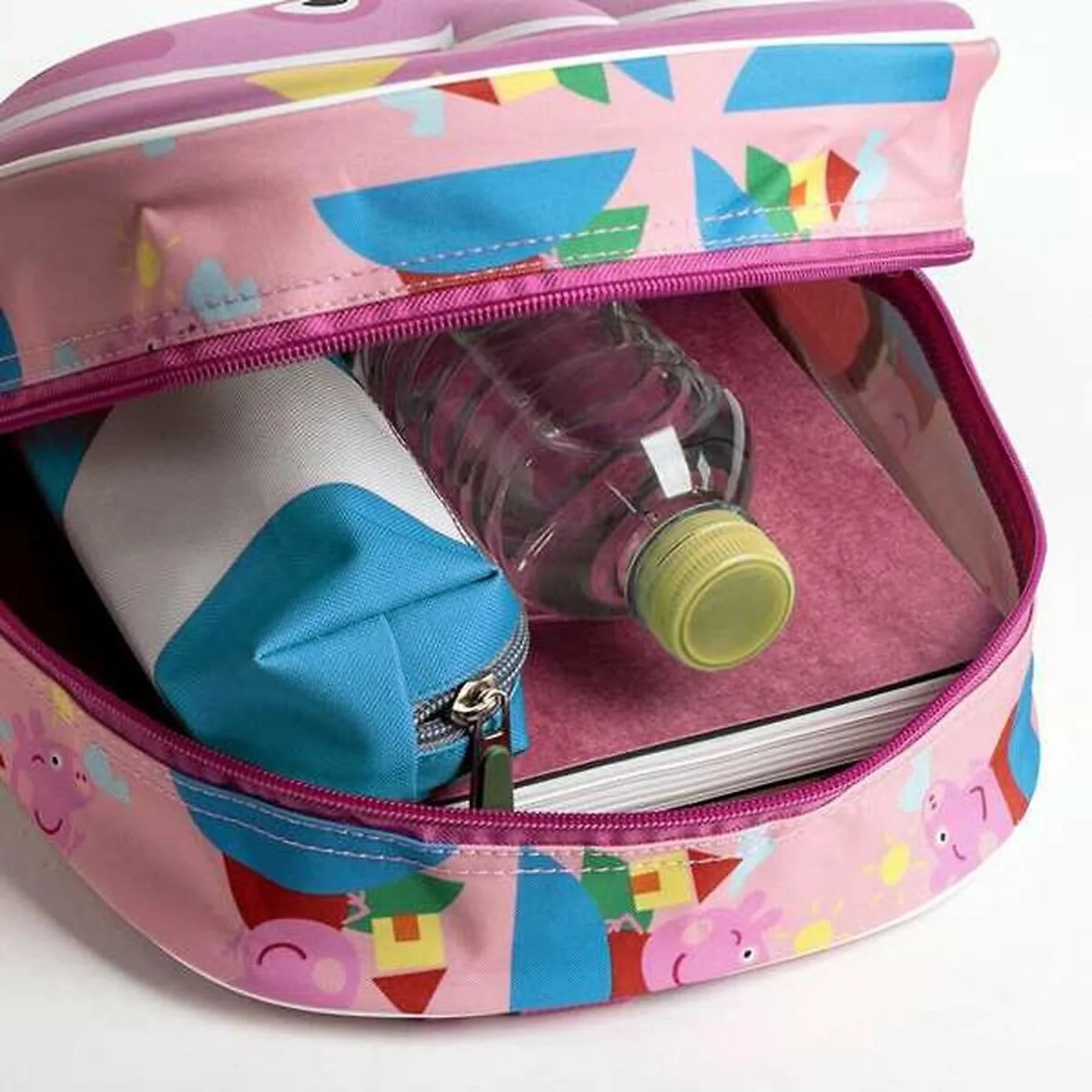 Peppa Pig 3D Printed Design Cute 3D Backpack 30 cm Pink 9992 Age- 3 Years & Above