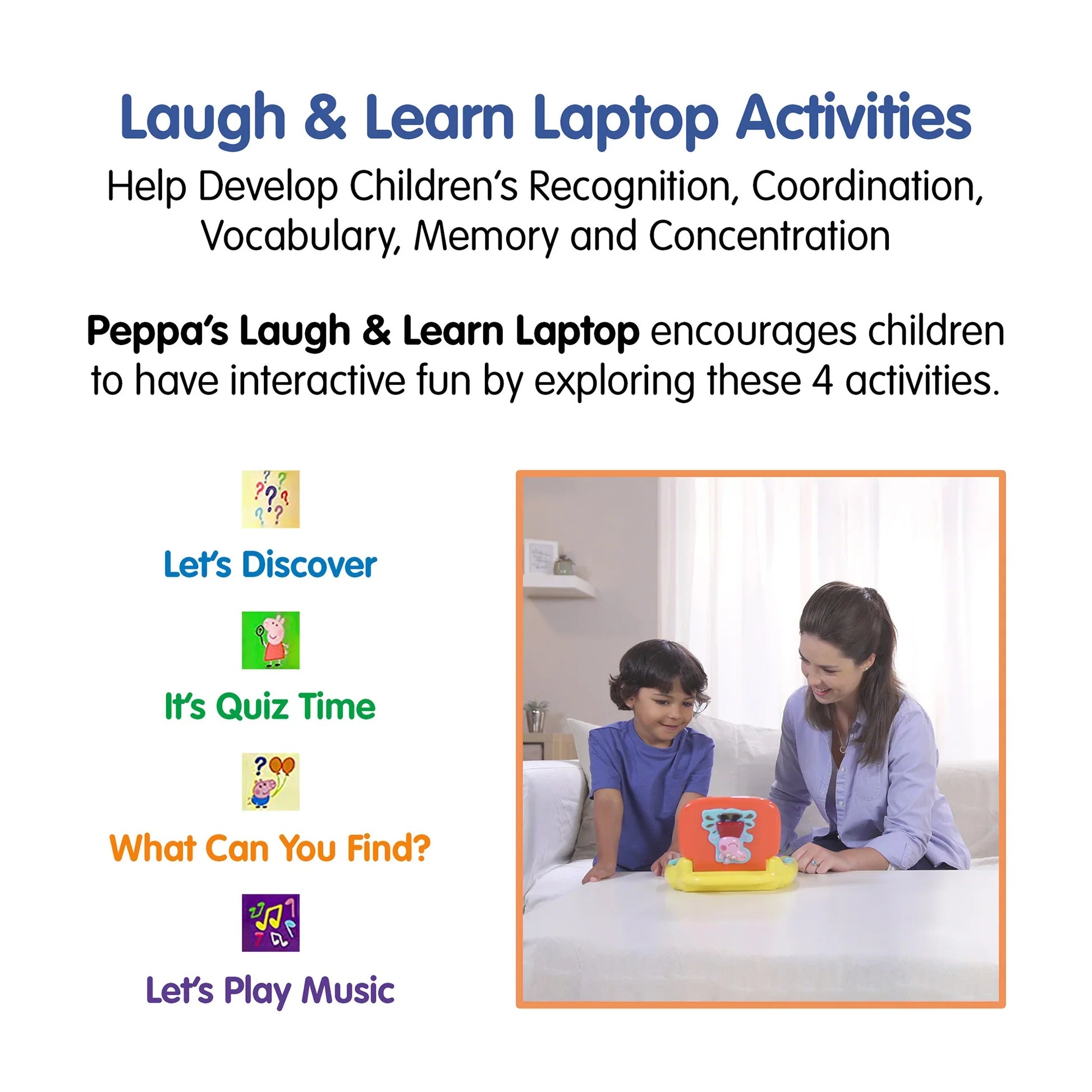 Peppa Pig Laugh & Learn Laptop Age- 2 Years & Above