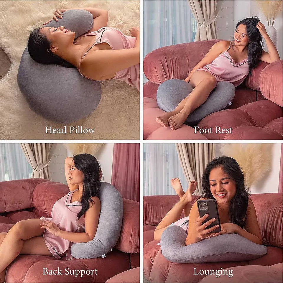 PharMeDoc My Little Bean Nursing Pillow Dark Grey Cooling Fabric