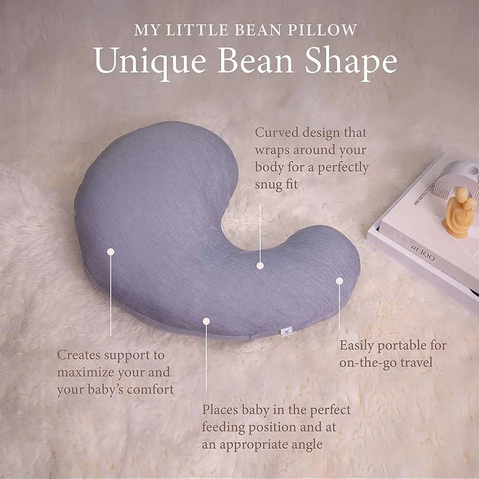 PharMeDoc My Little Bean Nursing Pillow Dark Grey Cooling Fabric