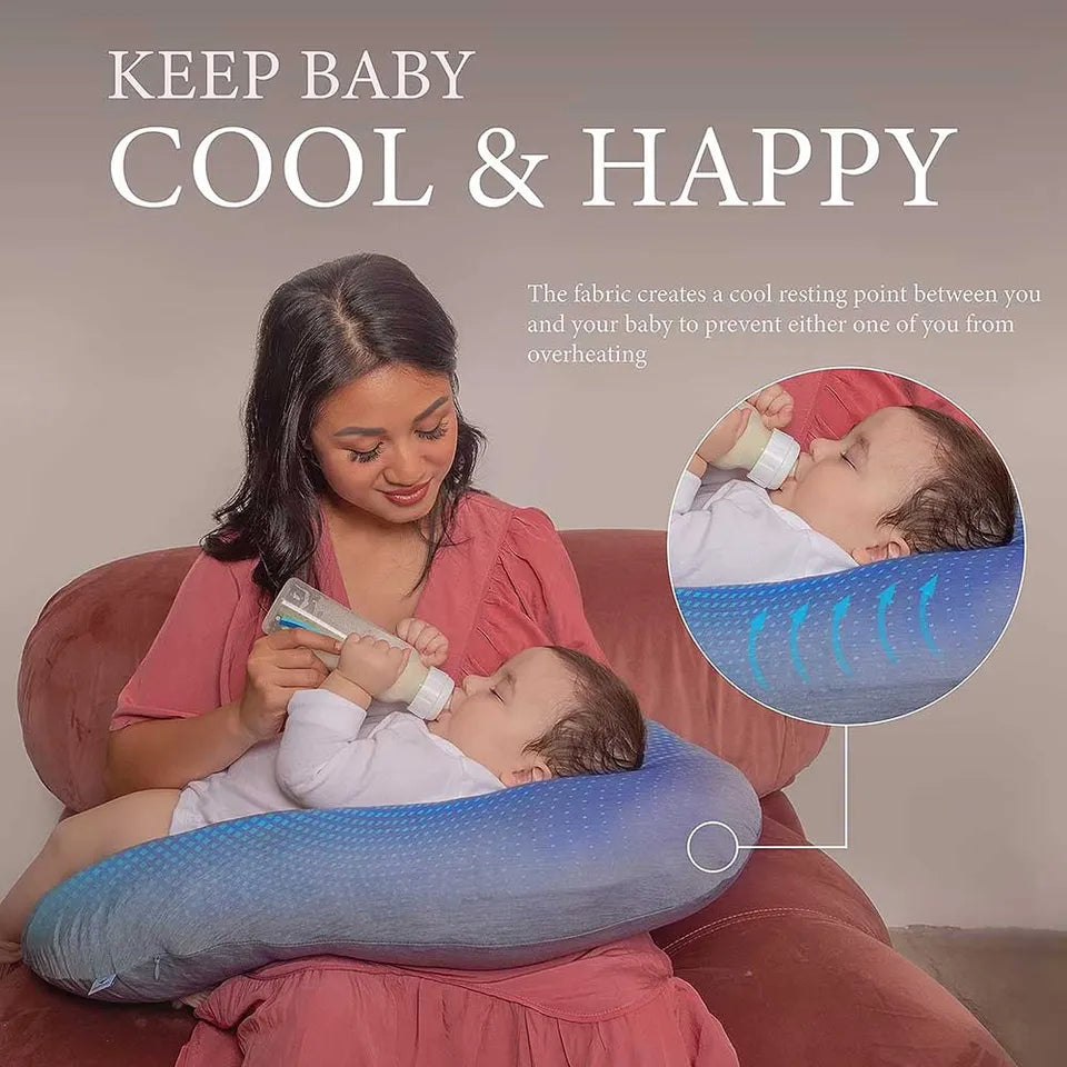 PharMeDoc My Little Bean Nursing Pillow Dark Grey Cooling Fabric
