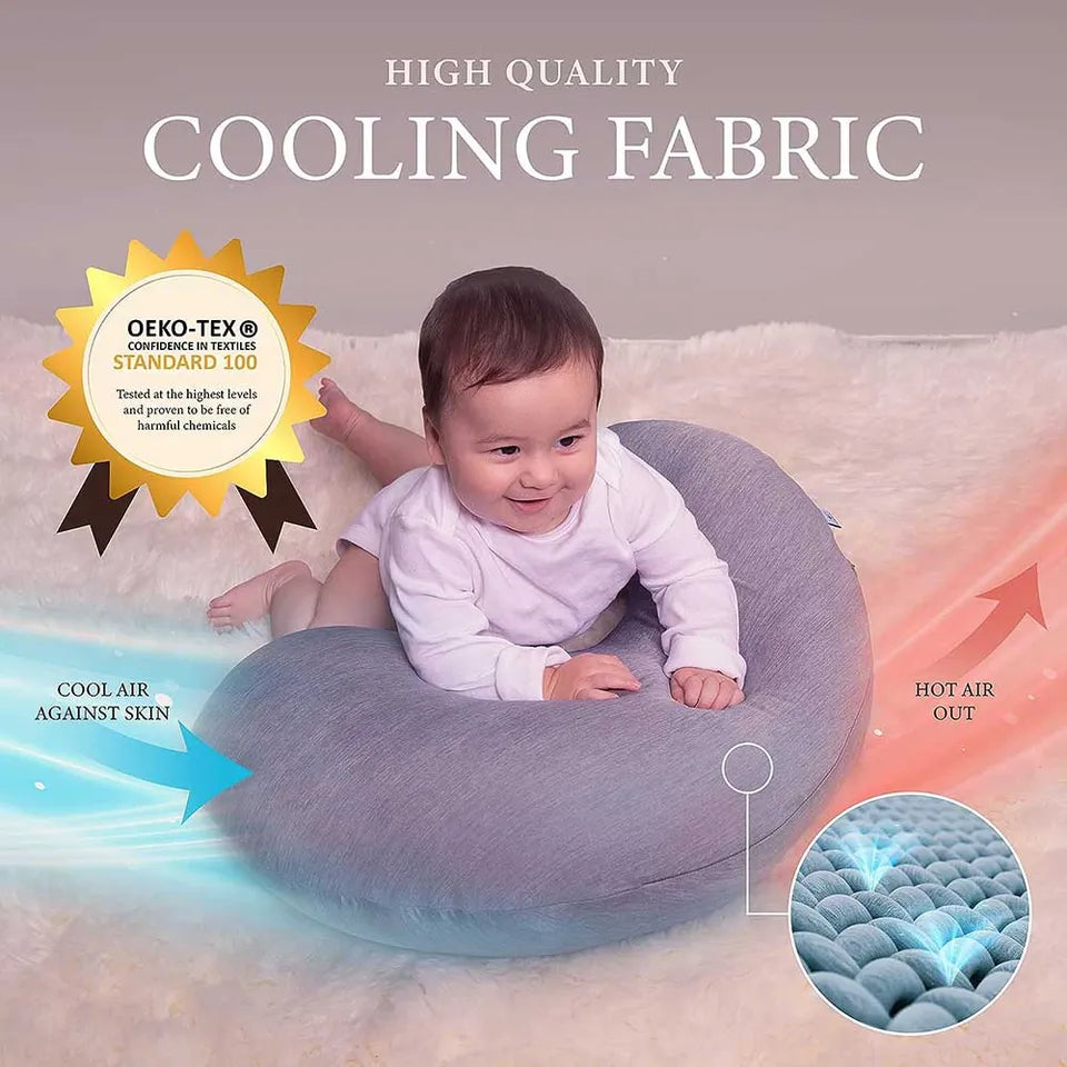 PharMeDoc My Little Bean Nursing Pillow Dark Grey Cooling Fabric