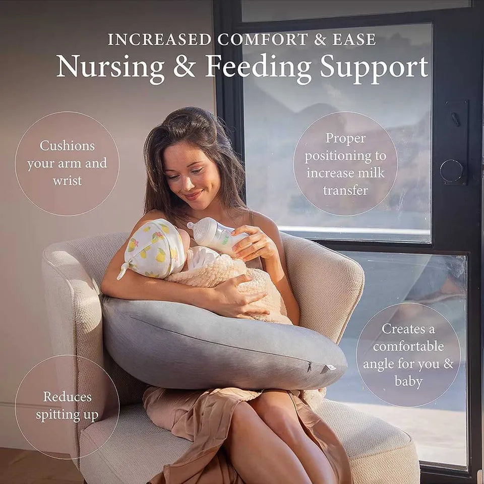 PharMeDoc My Little Bean Nursing Pillow Dark Grey Cooling Fabric