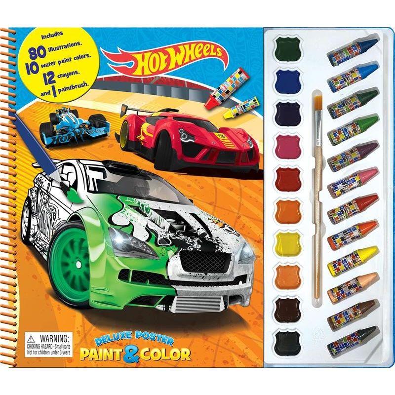 Phidal Mattel Hot Wheels Deluxe Poster Paint & Color Age- 3 Years & Above