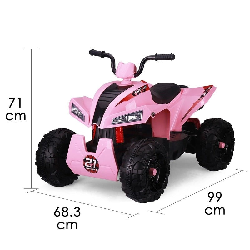 Pibi 12V Battery Operated ATV Ride-On ( S2888-1) Pink/Black Age- 3 Years & Above