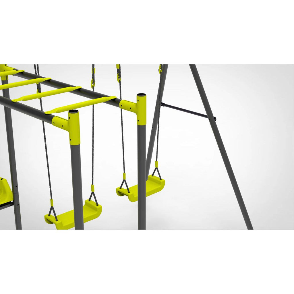 Pibi 5-Features Multifunctional Monkey Swing Set with Slide Green Age- 3 Years & Above (Holds upto 50 Kgs)