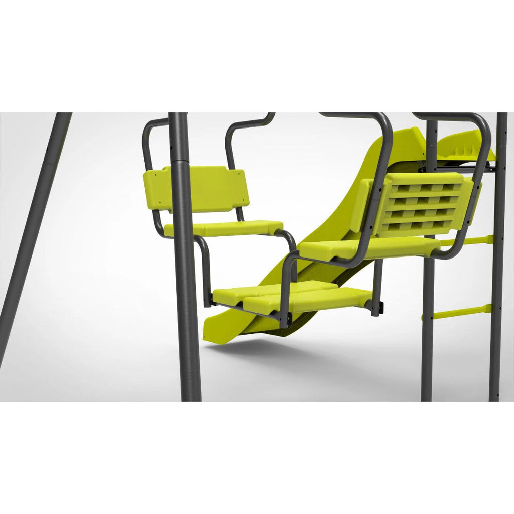 Pibi 5-Features Multifunctional Monkey Swing Set with Slide Green Age- 3 Years & Above (Holds upto 50 Kgs)