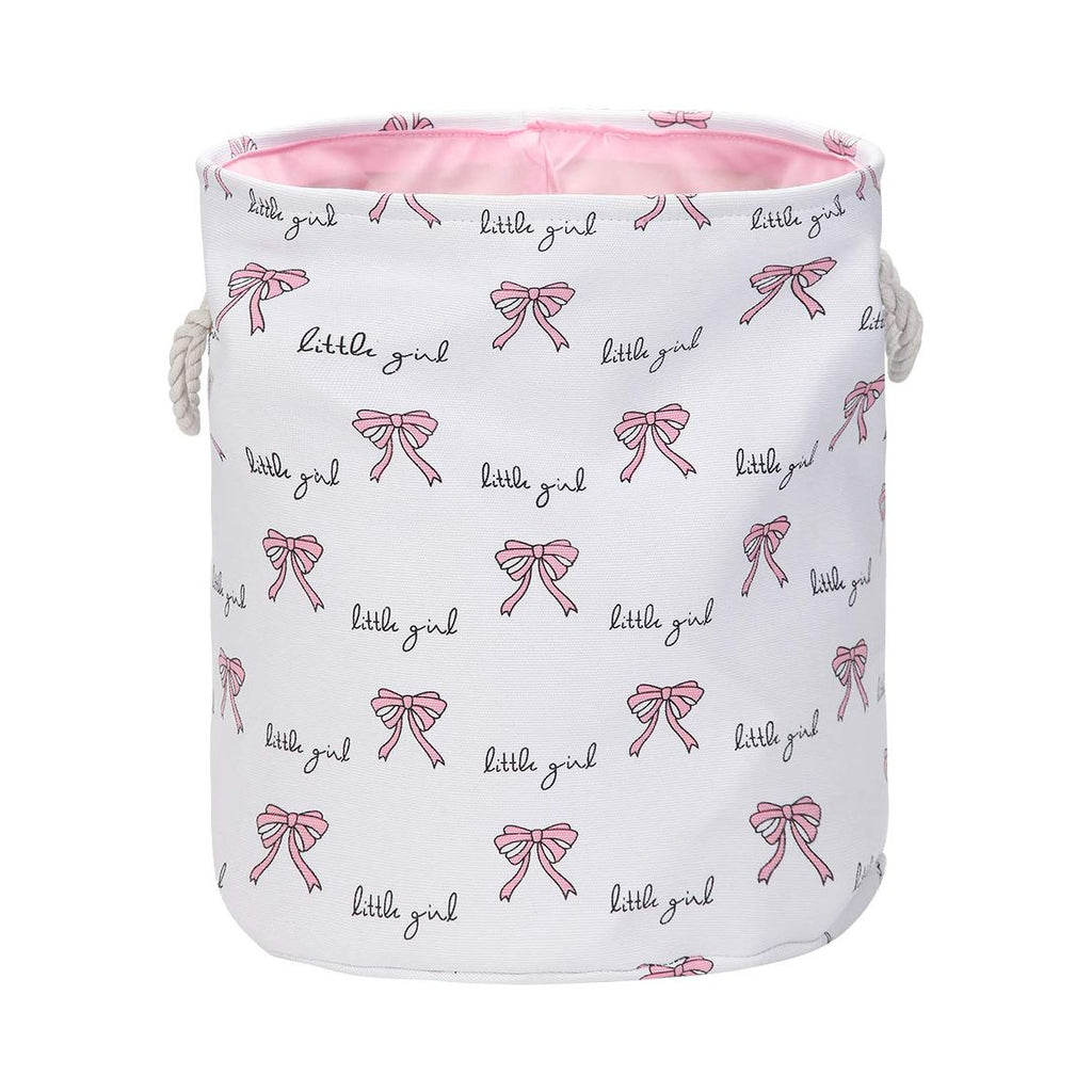 Pibi Adorable Little Girl Printed Laundry Bag/Toy Organizer (35 x 40 cm) White  Age- Newborn & Above
