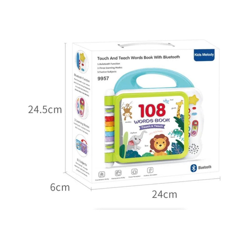 Pibi Touch & Teach 108 Words Sounds Learning Book with Bluetooth Green Age- 12 Months & Above