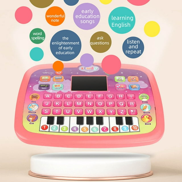 Pibi Early Education Toddler English Learning Talking Tablet with 8 Modes & Melodies Pink Age- 3 Years to 6 Years