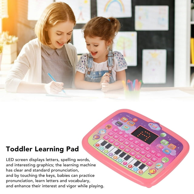 Pibi Early Education Toddler English Learning Talking Tablet with 8 Modes & Melodies Pink Age- 3 Years to 6 Years