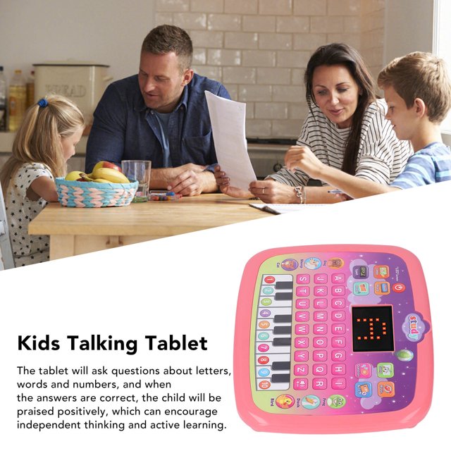 Pibi Early Education Toddler English Learning Talking Tablet with 8 Modes & Melodies Pink Age- 3 Years to 6 Years