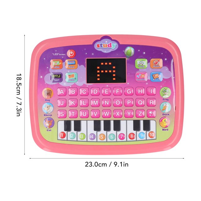 Pibi Early Education Toddler English Learning Talking Tablet with 8 Modes & Melodies Pink Age- 3 Years to 6 Years