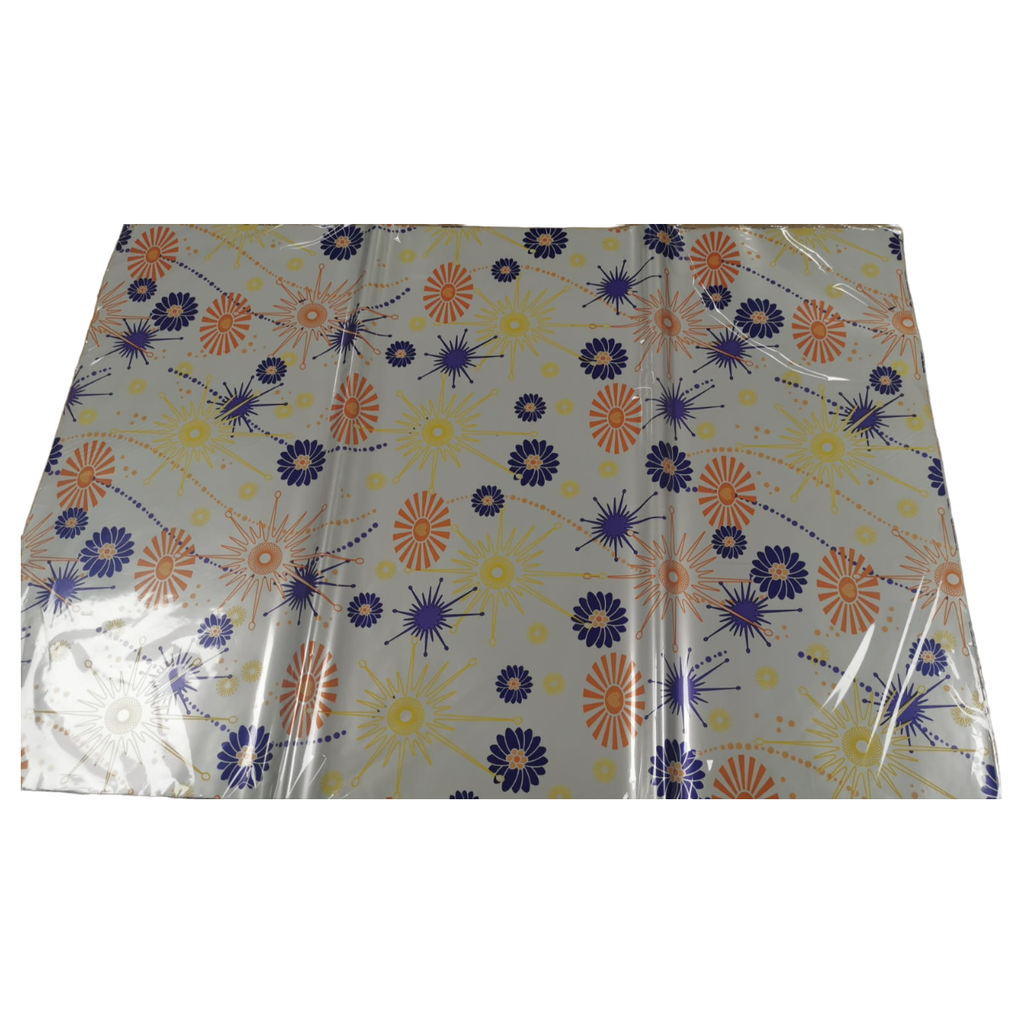 Pibi Floral Gift Wrapping Paper 50 x 70 cm Yellow/Blue/Orange/White