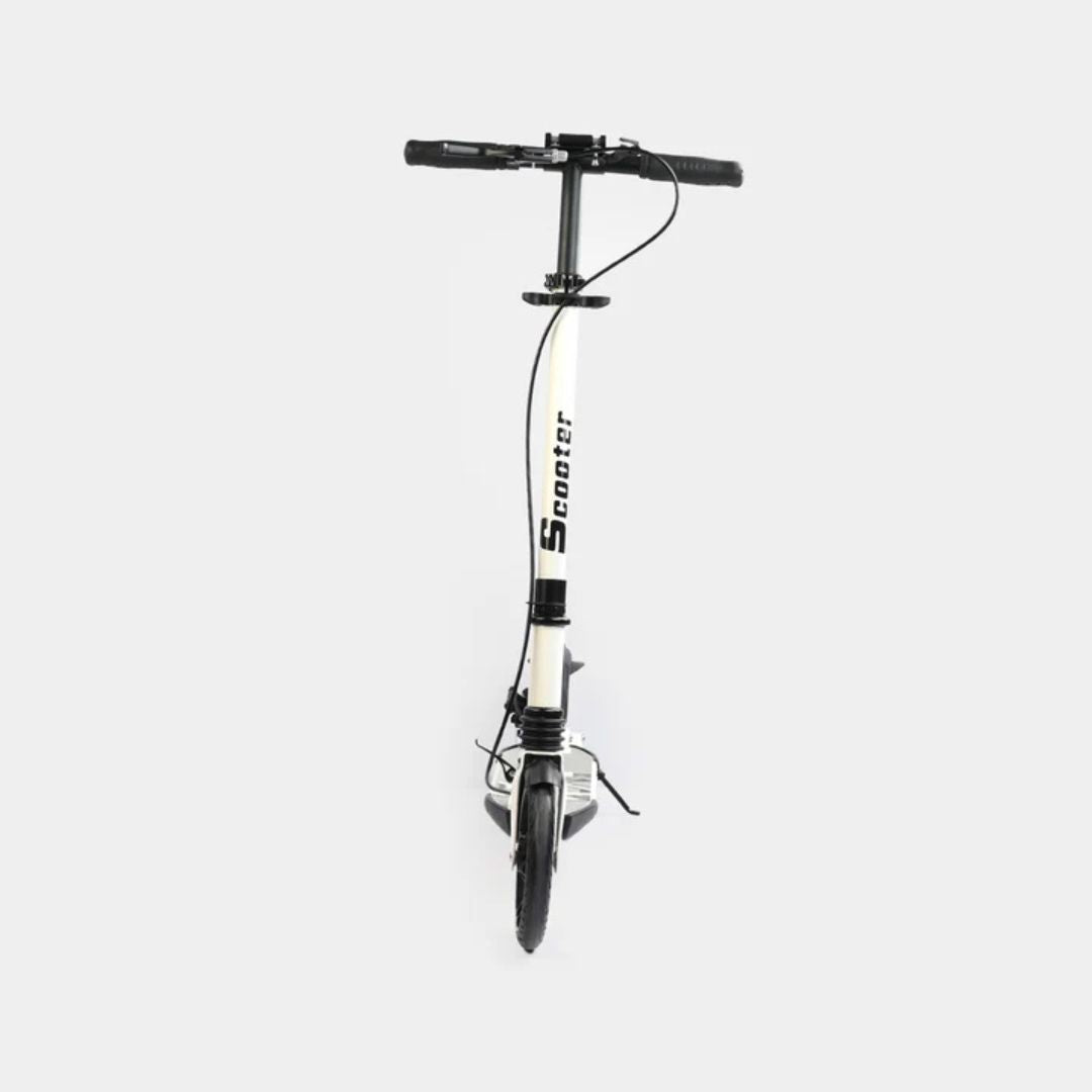 Pibi Foldable Adult Kick Premium Scooter, Large 200mm Wheels, Height Adjustable, Black Age- 9 Years & Above