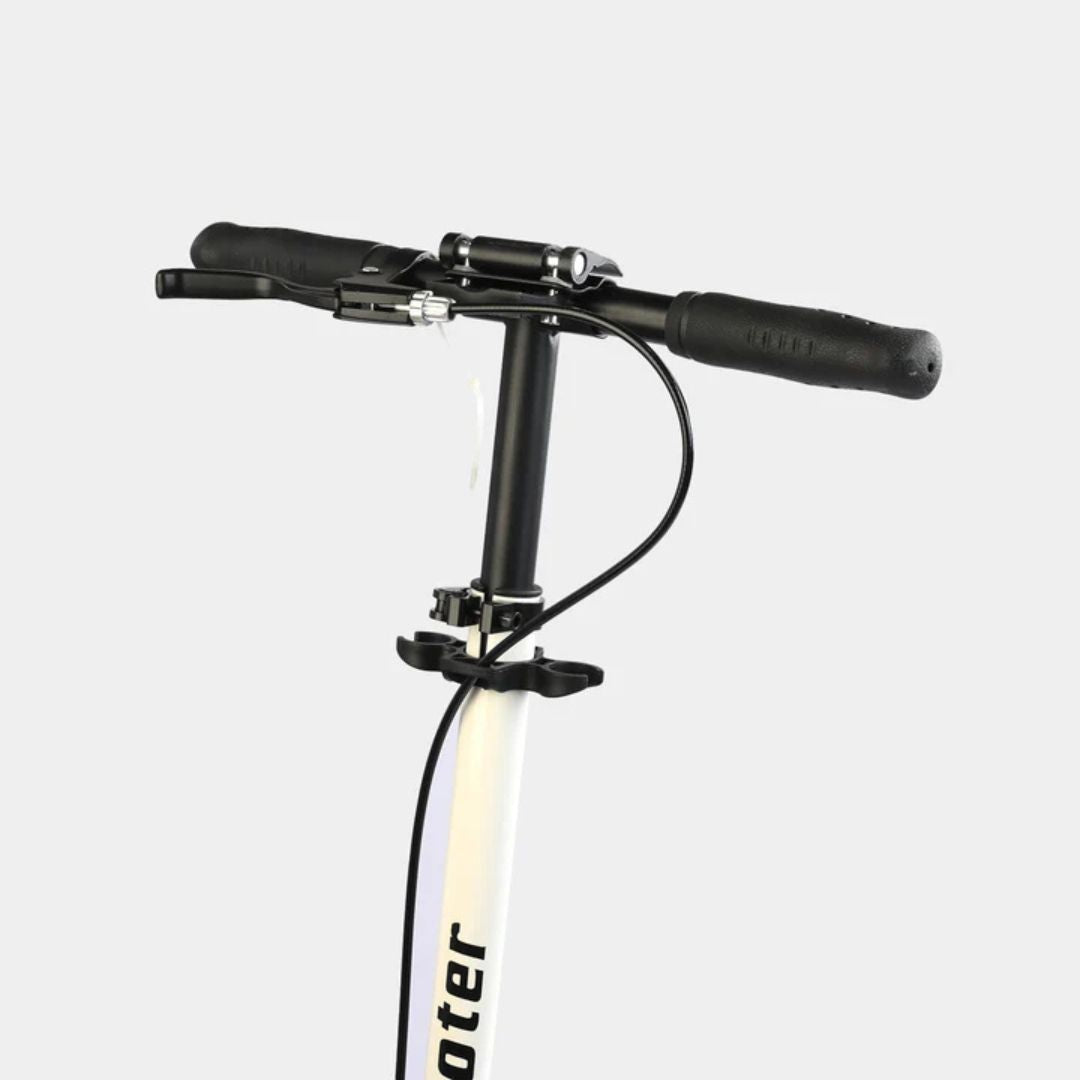 Pibi Foldable Adult Kick Premium Scooter, Large 200mm Wheels, Height Adjustable, Black Age- 9 Years & Above
