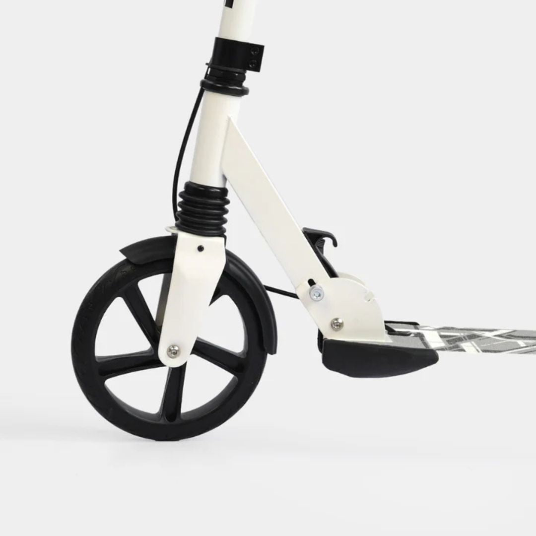 Pibi Foldable Adult Kick Premium Scooter, Large 200mm Wheels, Height Adjustable, Black Age- 9 Years & Above