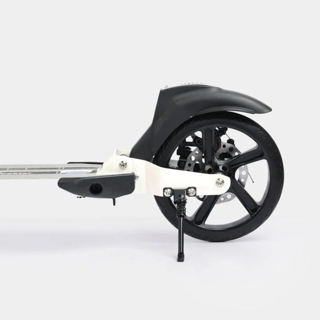 Pibi Foldable Adult Kick Premium Scooter, Large 200mm Wheels, Height Adjustable, Black Age- 9 Years & Above