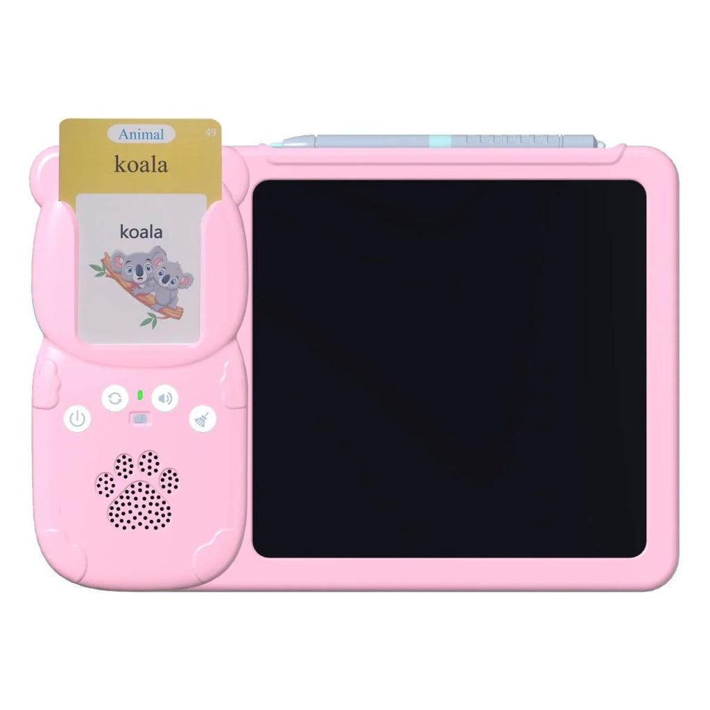 Pibi Kids 2-in-1 Doodling Board & Learning Toy with 224 Talking Flash Cards Pink Age- 3 Years to 7 Years
