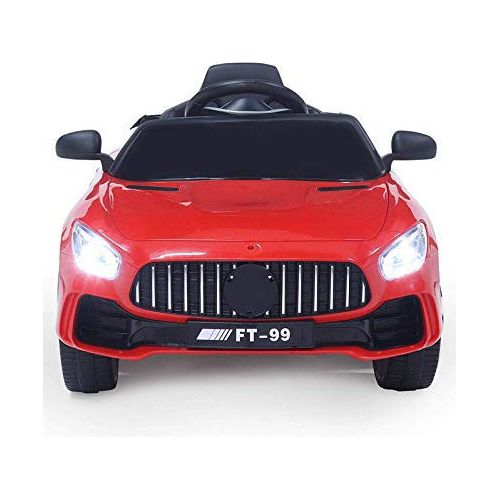 Pibi Kids Ride on Car with 12V Battery, Music and Swing Option, Parental Remote Red Age- 18 Months & Above
