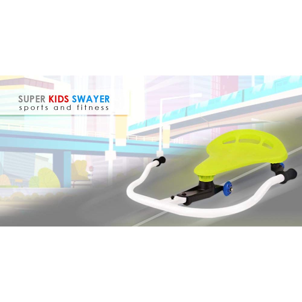 Pibi Kids Swayer Ride-On Scooter with Smooth Gliding Wheel, Anti-Slip Footrests & Soft-Grip Handles Green SR01 Age- 2 Years to 12 Years