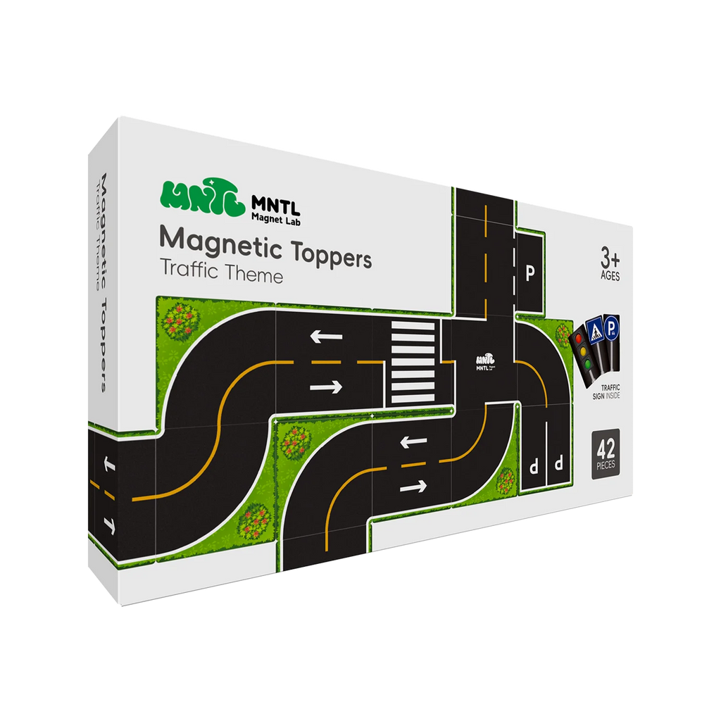 Pibi MNTL 42-Pieces Educational Traffic Magnetic Toppers MNTL-MA03 Age- 4 Years & Above
