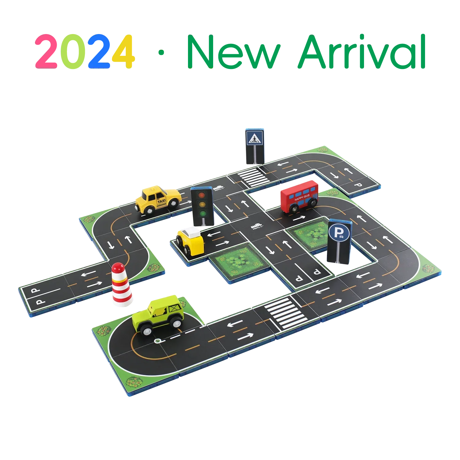 Pibi MNTL 42-Pieces Educational Traffic Magnetic Toppers MNTL-MA03 Age- 4 Years & Above