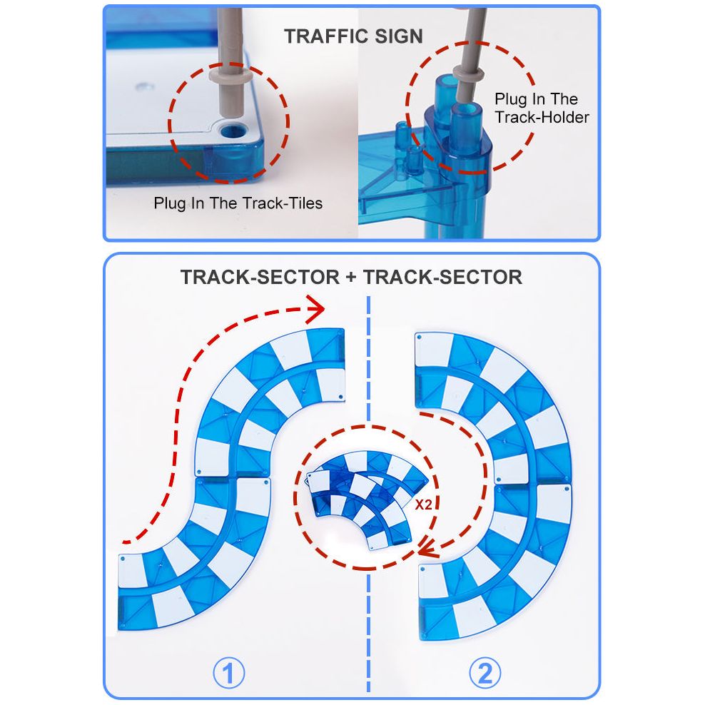 Pibi MNTL Magnetic Mag-Car Track Toy Set (72pcs) G8219 Age- 3 Years & Above