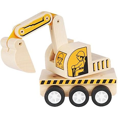 Pibi MNTL Pull Back Kids Wooden Excavator Truck NC01 Age- 3 Years & Above
