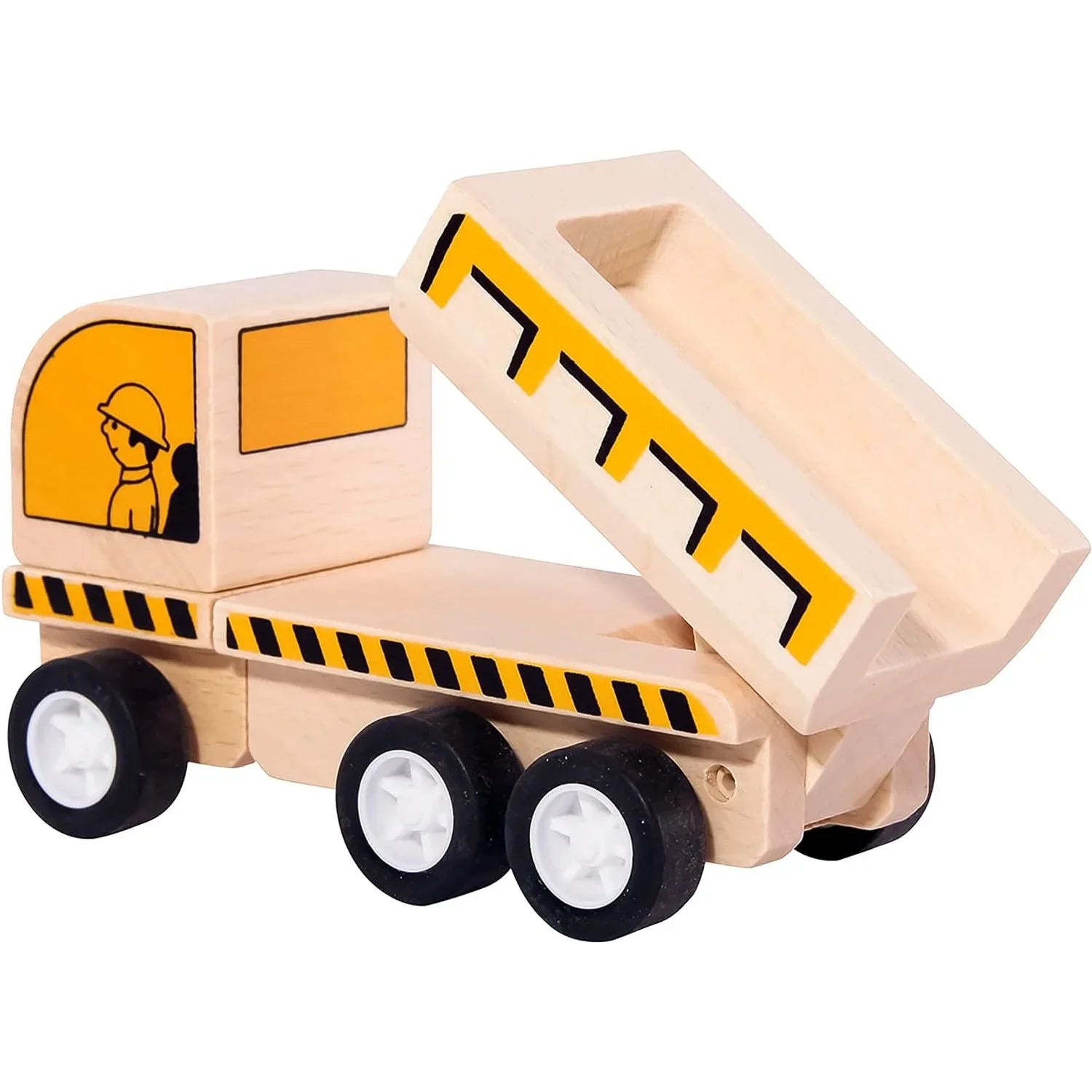 Pibi MNTL Pull Back Kids Wooden Tip Lorry Truck NC02 Natural Brown Age- 3 Years & Above