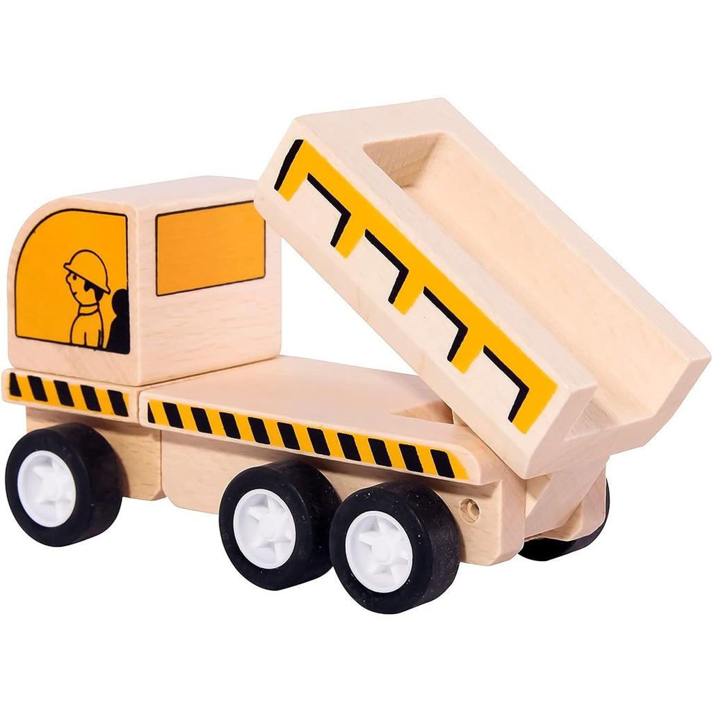 Pibi MNTL Pull Back Kids Wooden Tip Lorry Truck NC02 Natural Brown Age- 3 Years & Above