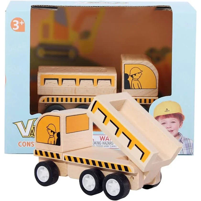 Pibi MNTL Pull Back Kids Wooden Tip Lorry Truck NC02 Natural Brown Age- 3 Years & Above