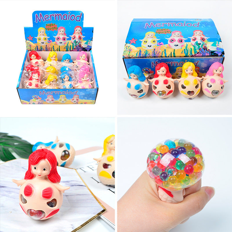 Pibi Mermaid Fidget SquishyToy 8.5X5.5Cm Assorted Multicolor Age- 3 Years & Above