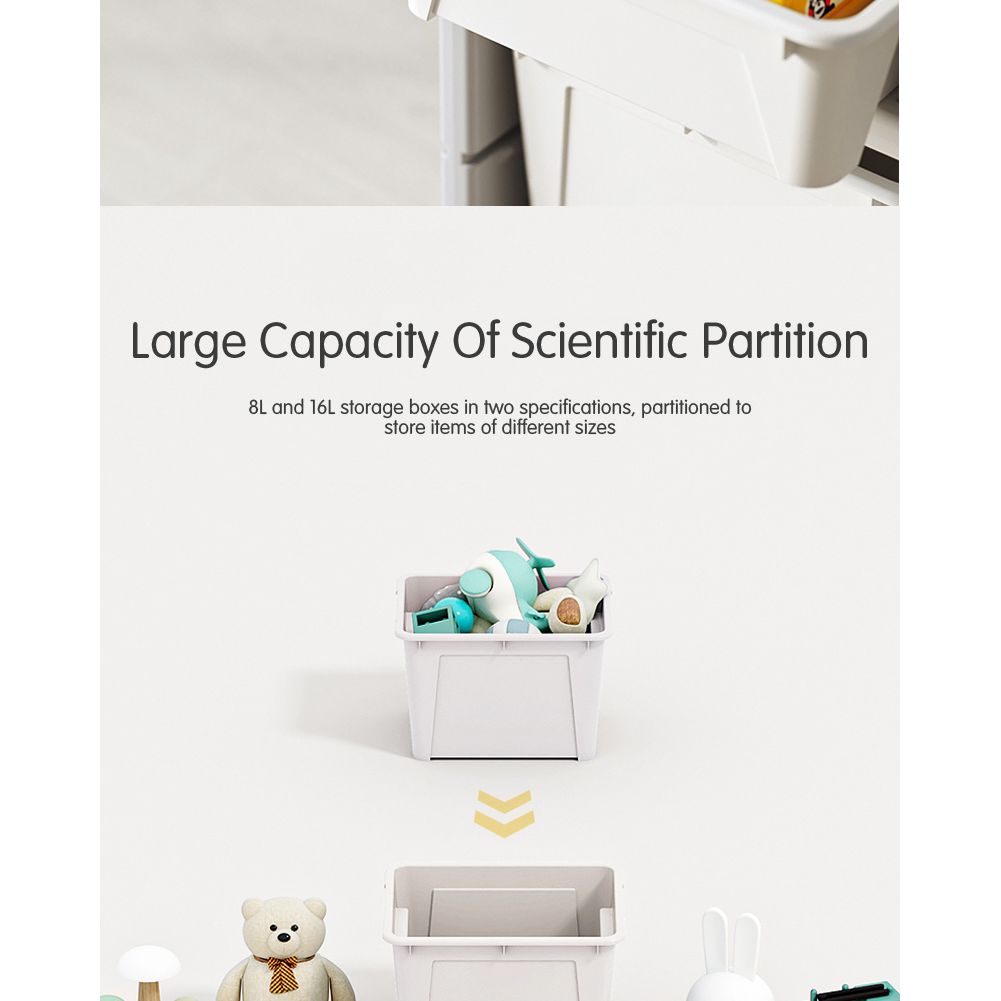 Pibi Multifunctional Storage Organizer with 6 Bins – 2 Columns & 3 Layers Age- Newborn & Abobve