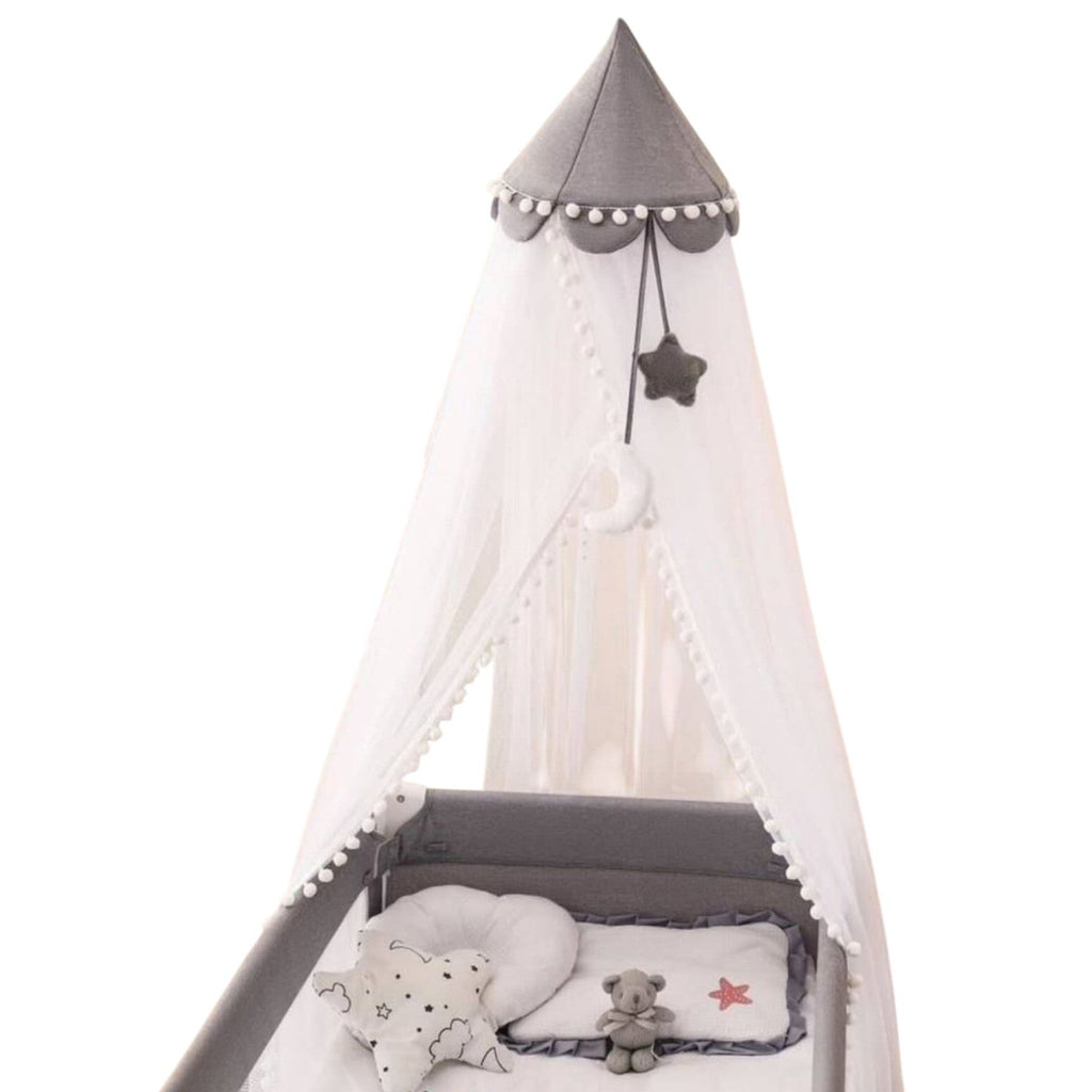 Pibi Premium Canopy Mosquito Net with Stars White Age- Newborn & Above