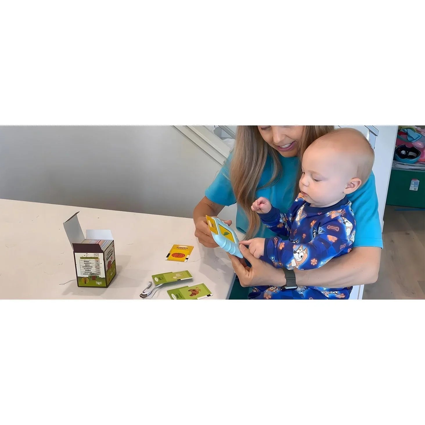 Pibi Talking Flash Cards with 112 Sight Words+USB Cable Montessori & Interactive Toddler Toys Pink Age- 12 Months & Above