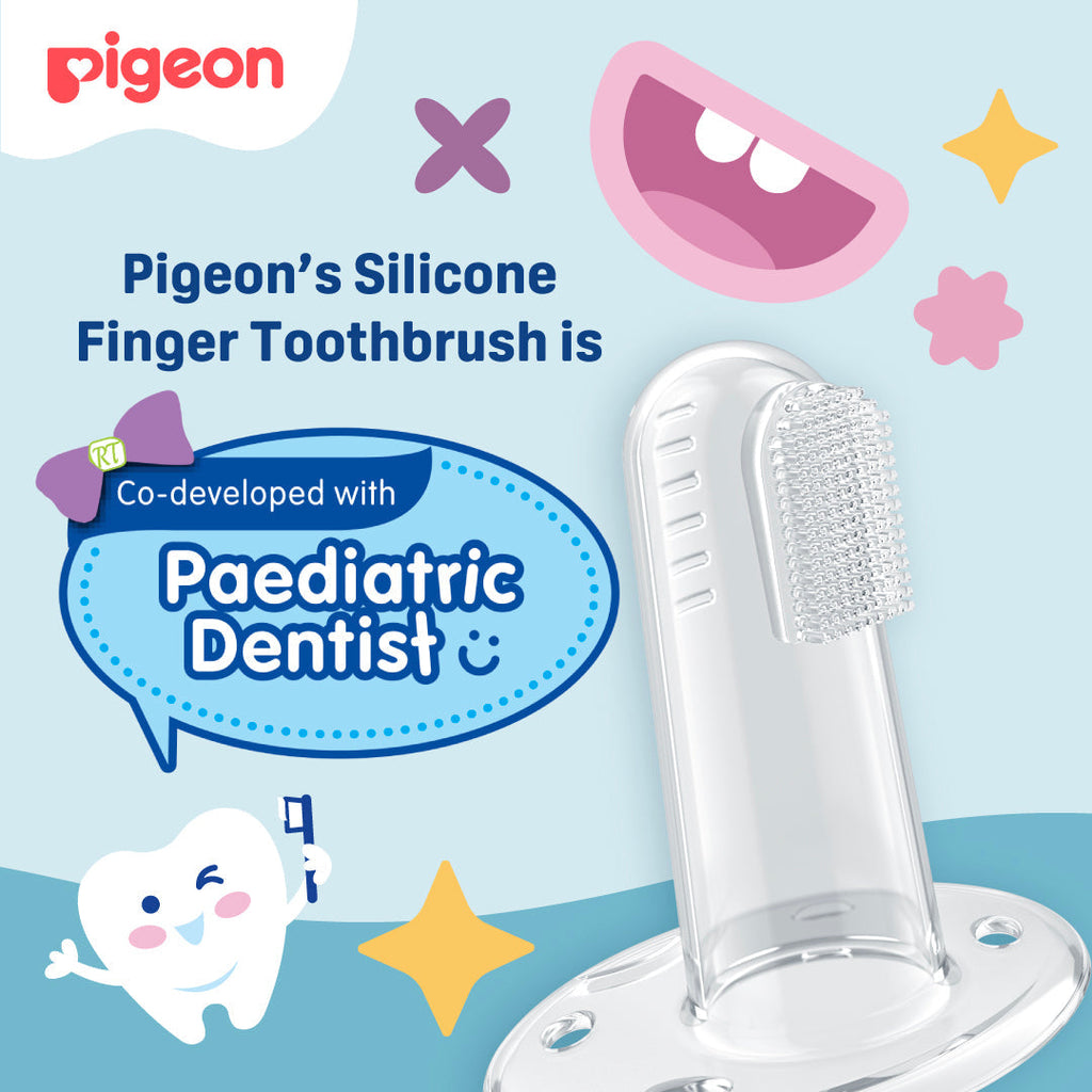 Pigeon Baby & Toddler Silicone Finger Toothbrush Assorted Age- 3 Months to 4 Years