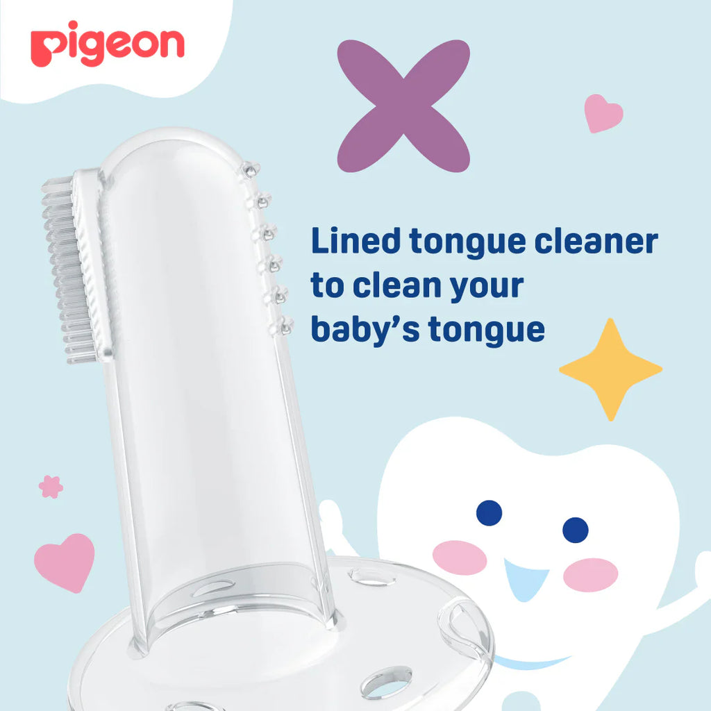 Pigeon Baby & Toddler Silicone Finger Toothbrush Assorted Age- 3 Months to 4 Years